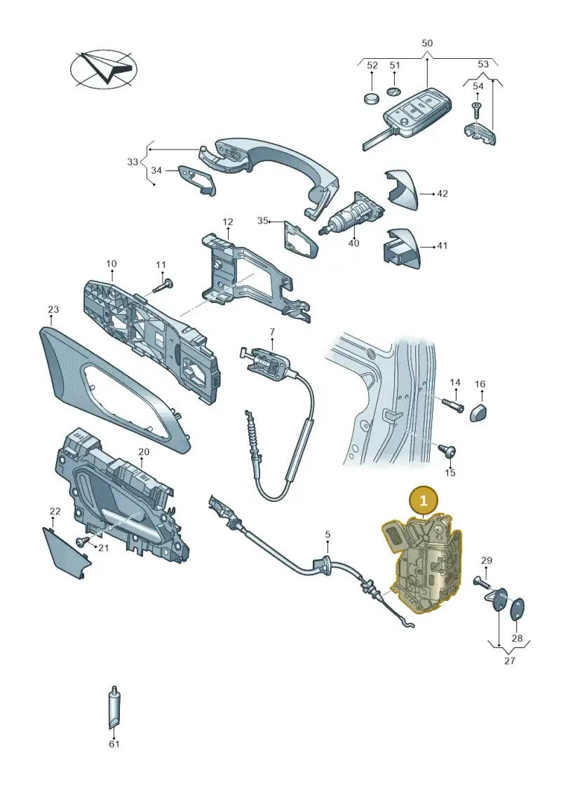 5TB837015D — Volkswagen T-Cross 1,0 (2018-2024) diagram 587837000, position 1