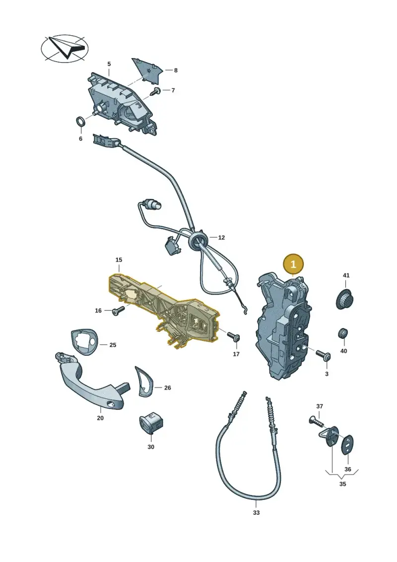 5TB837016D — Volkswagen Multivan (2021-) diagram 5h0837000, position 1