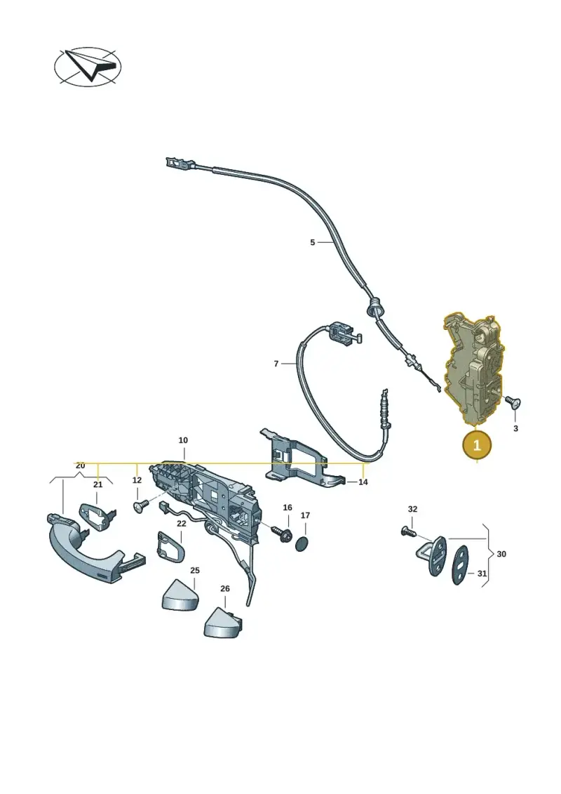 5TB837016E — Volkswagen T-Roc convertible 1.5 (2019-2024) diagram 2gk837000, position 1