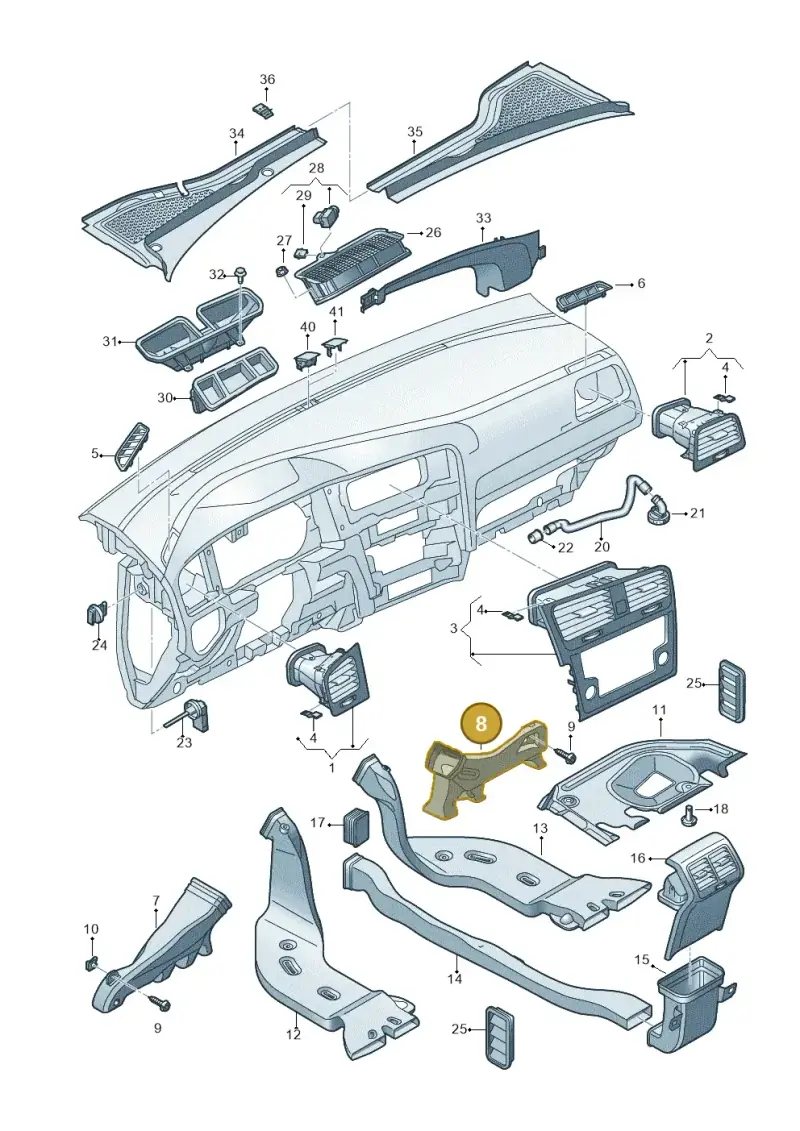 5TC819152 — Volkswagen Golf Estate (2013-2017) diagram 746819300, position 8