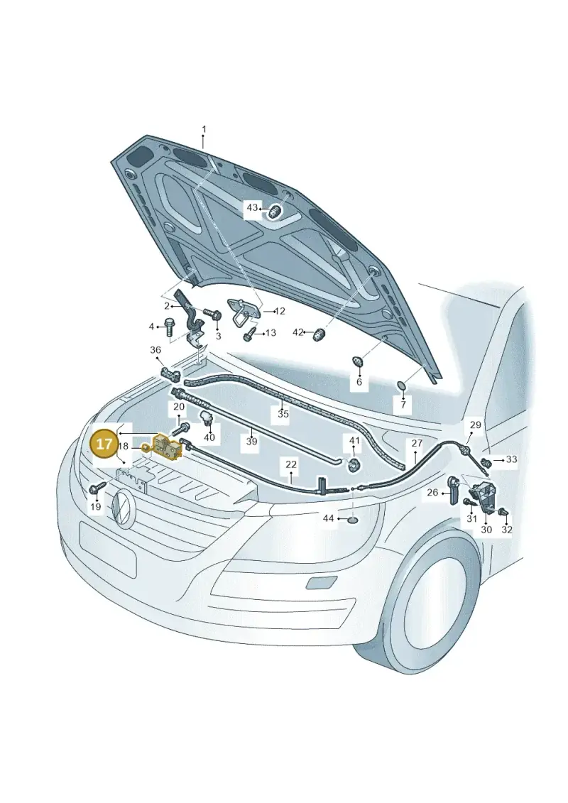 5U0823509A — Volkswagen New Passat (2011-2015) diagram 691823000, position 17
