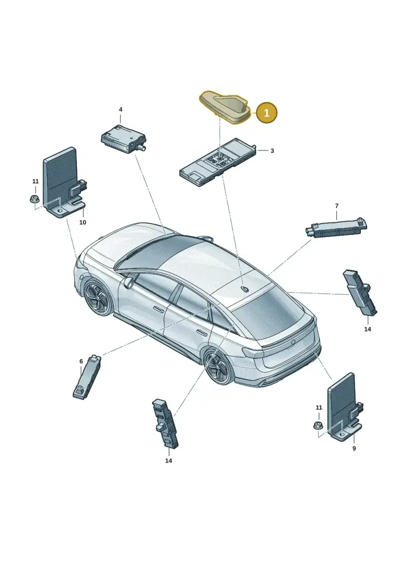 5WA035507E041 — Volkswagen ID.7 Limousine Pro (2023-) diagram 14b035200, position 1