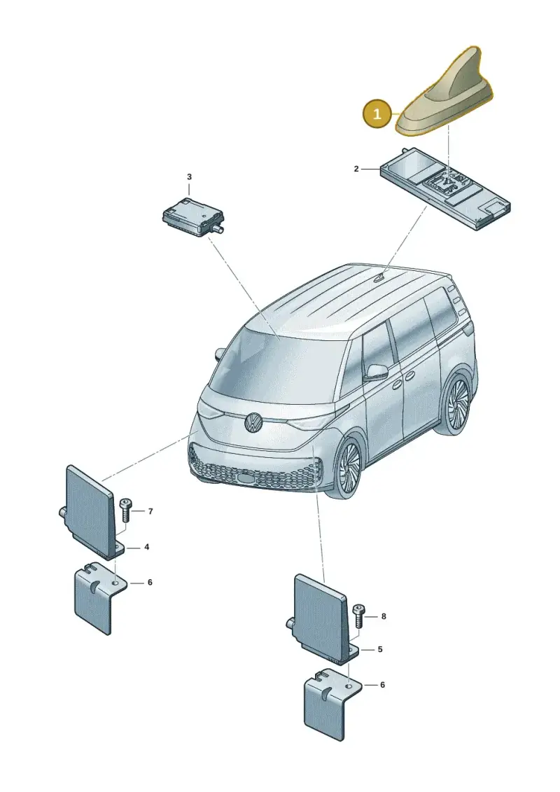 5WA035507E041 — Volkswagen ID.Buzz (2022-) diagram 15a035200, position 1