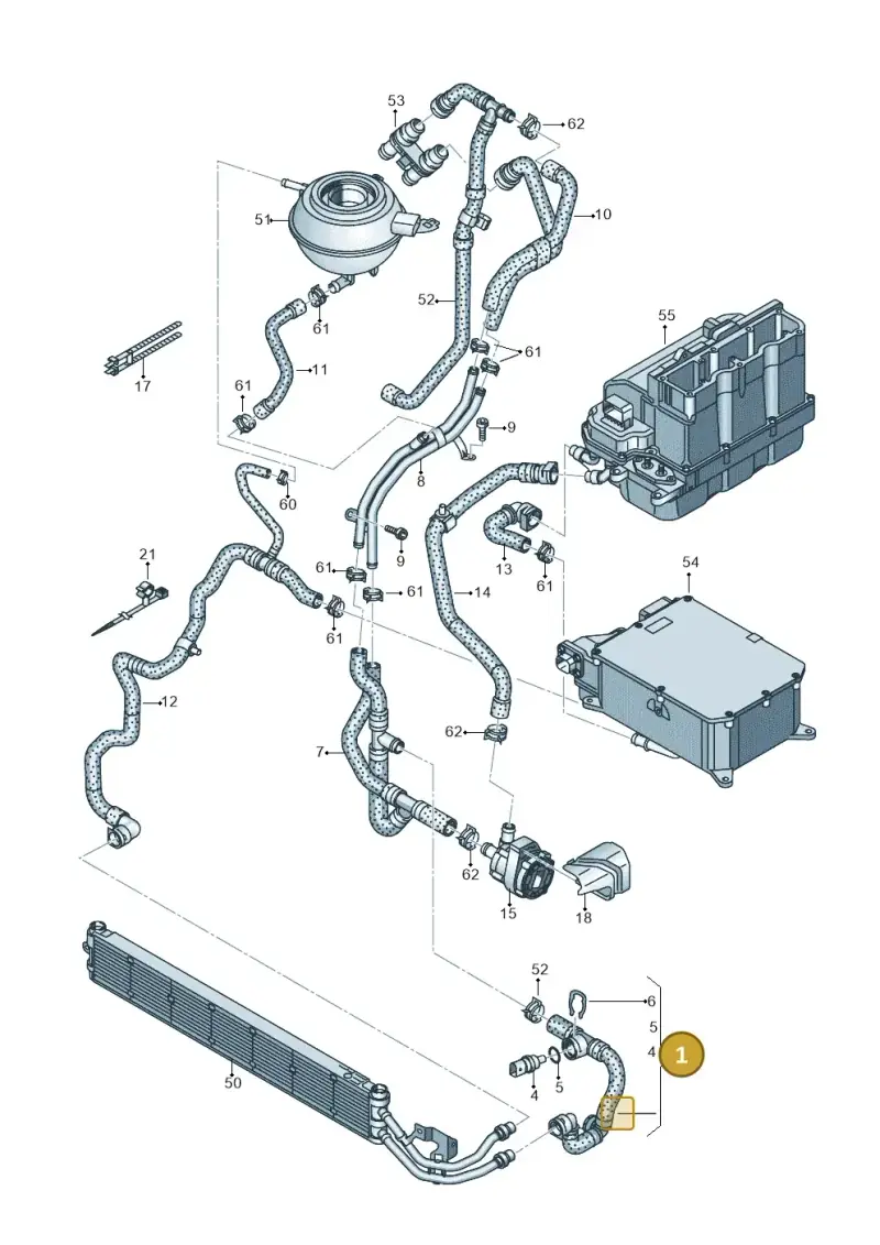 5WA121049H — Volkswagen Golf 2.0 BlueMotion (2019-2024) diagram 793121019, position 1