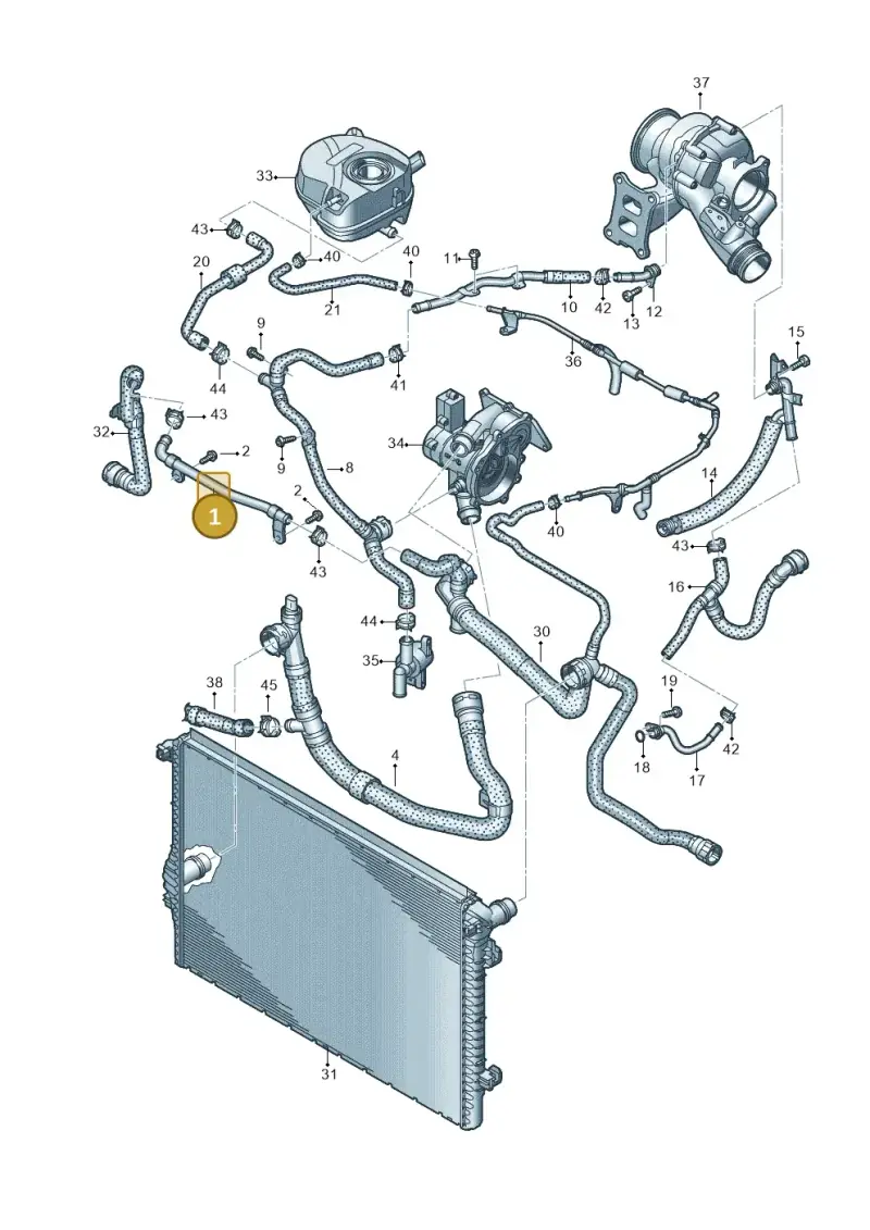5WA121070C — Volkswagen Tiguan 2.0 4Motion (2016-2024) diagram 884121440, position 1
