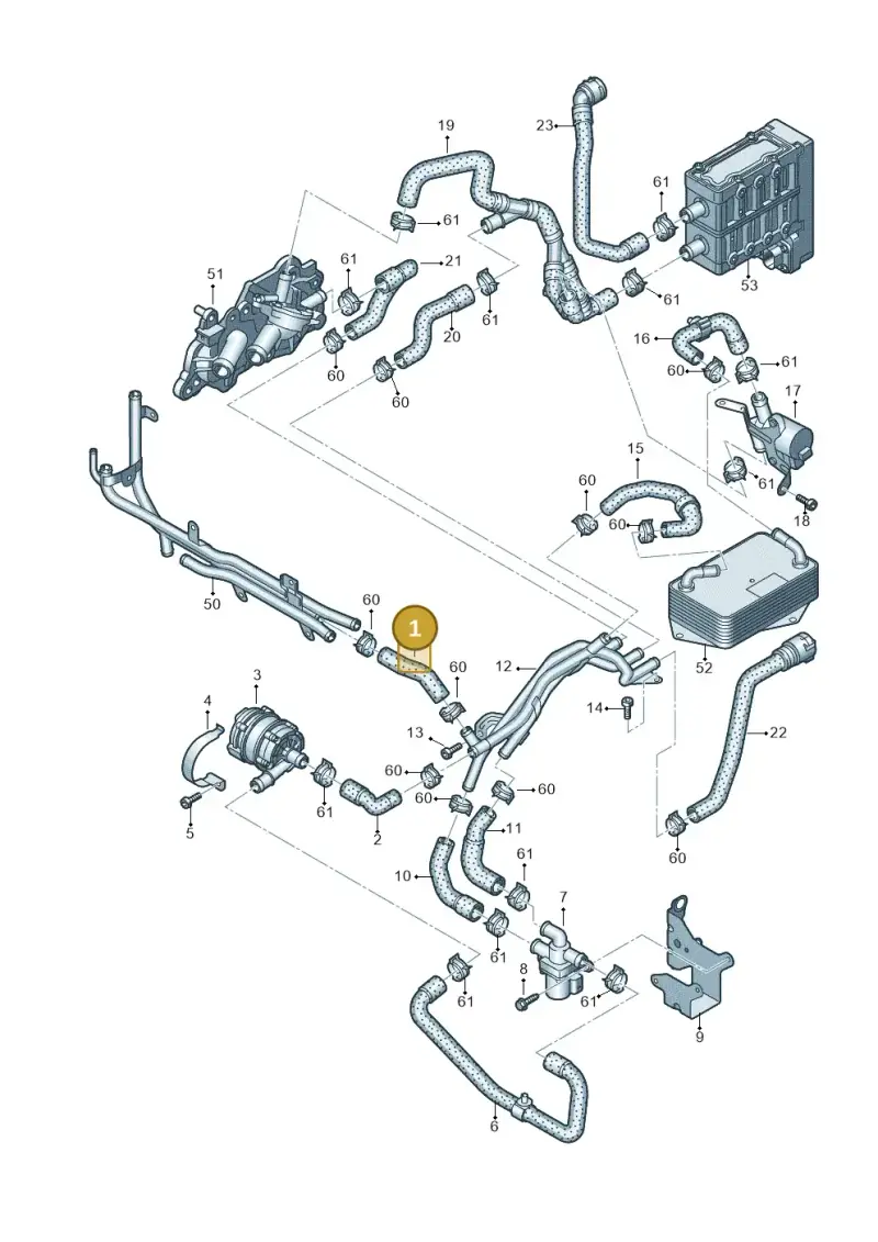 5WA121073 — Volkswagen Golf 2.0 BlueMotion (2019-2024) diagram 745121620, position 1