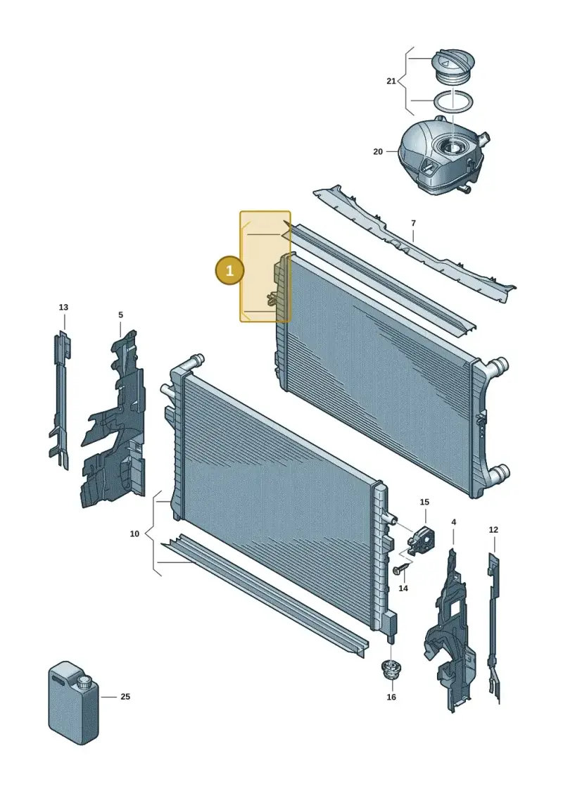 5WA121251D — Volkswagen Passat estate (2023-) diagram 3j0122640, position 1