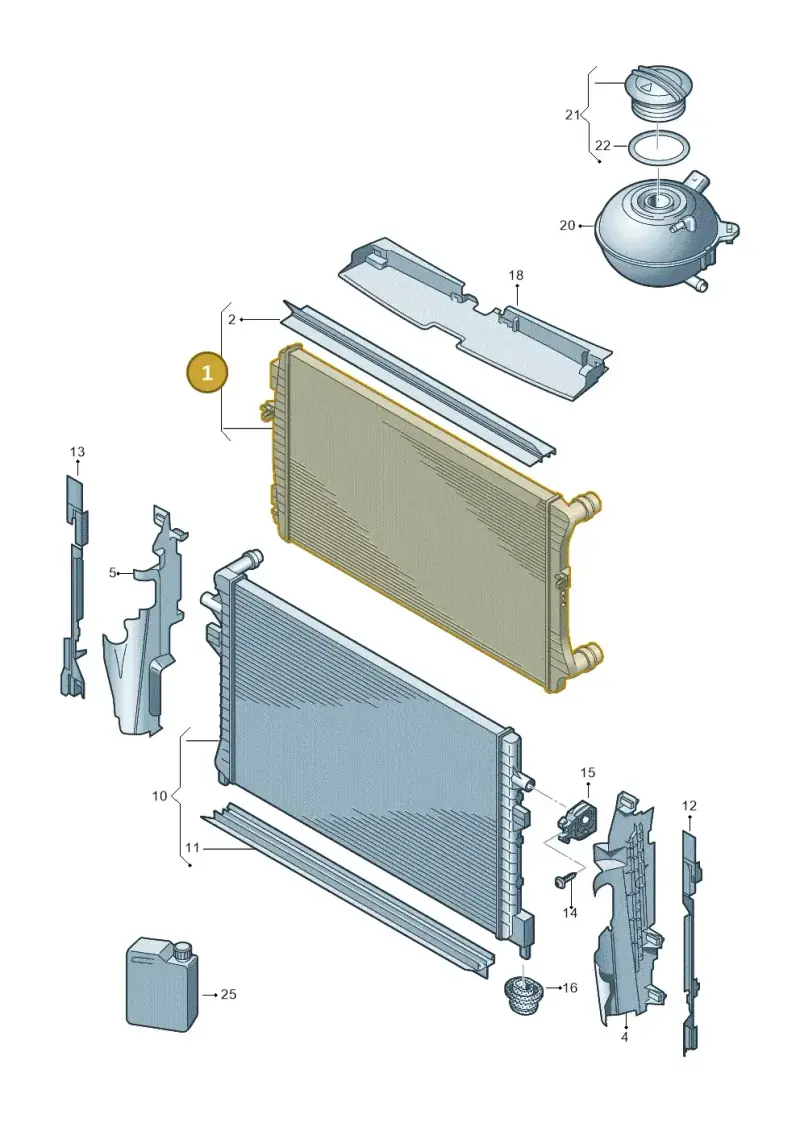 5WA121251E — Volkswagen Golf 2.0 BlueMotion (2019-2024) diagram 813122100, position 1
