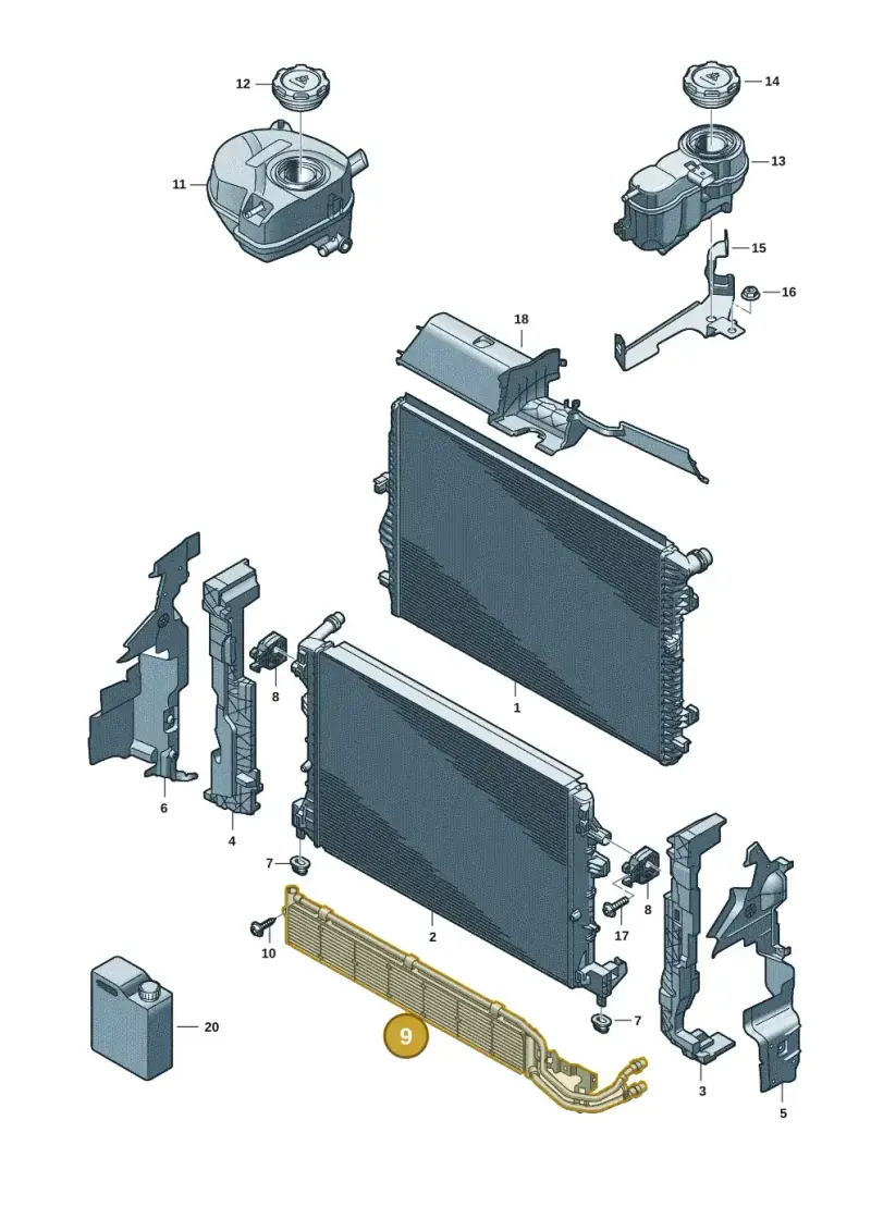 5WA121251J — Volkswagen Passat estate (2023-) diagram 3j0122643, position 9