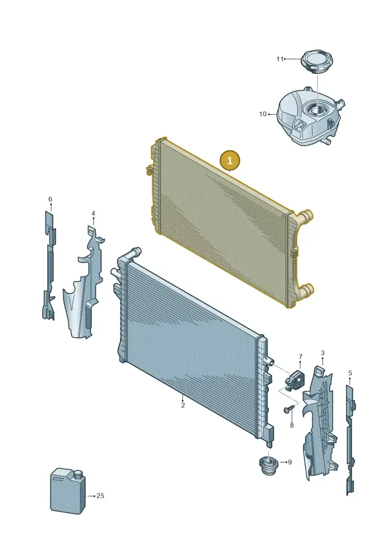 5WA121251L — Volkswagen Touran 2,0 BlueMotion (2015-2024) diagram 869122400, position 1
