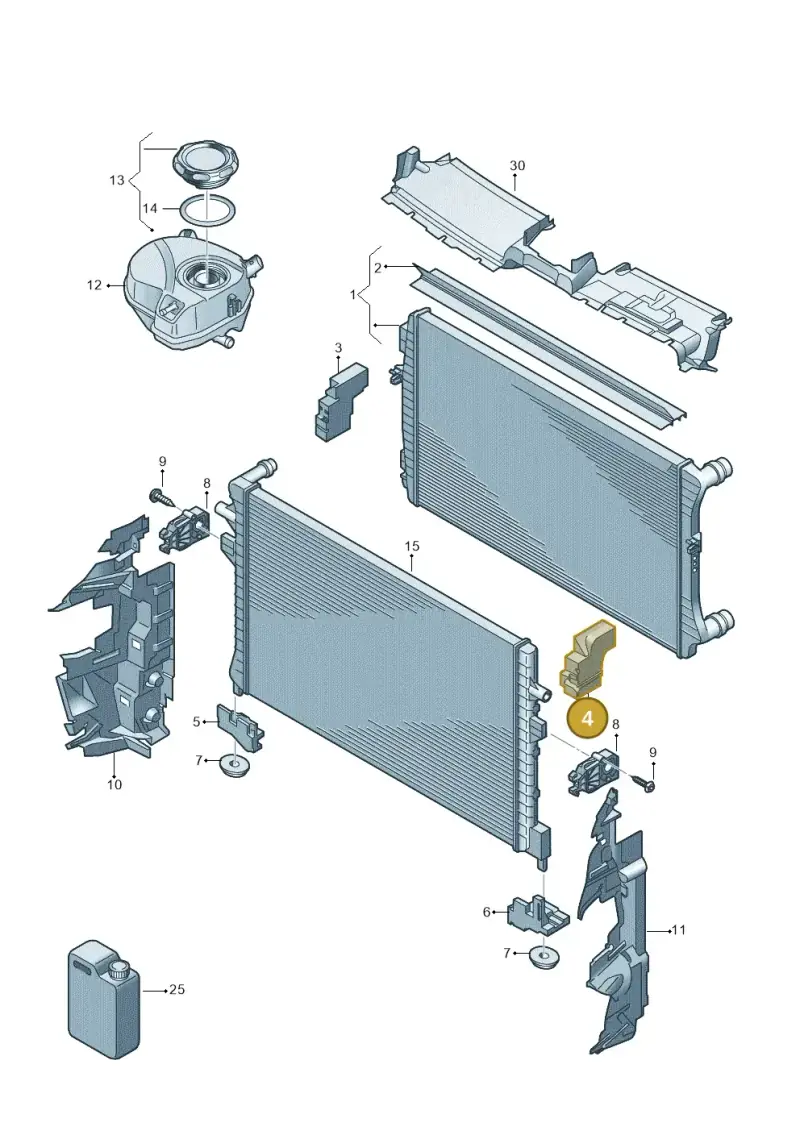 5WA121331 — Volkswagen Arteon (2017-2023) diagram 5h0122100, position 4