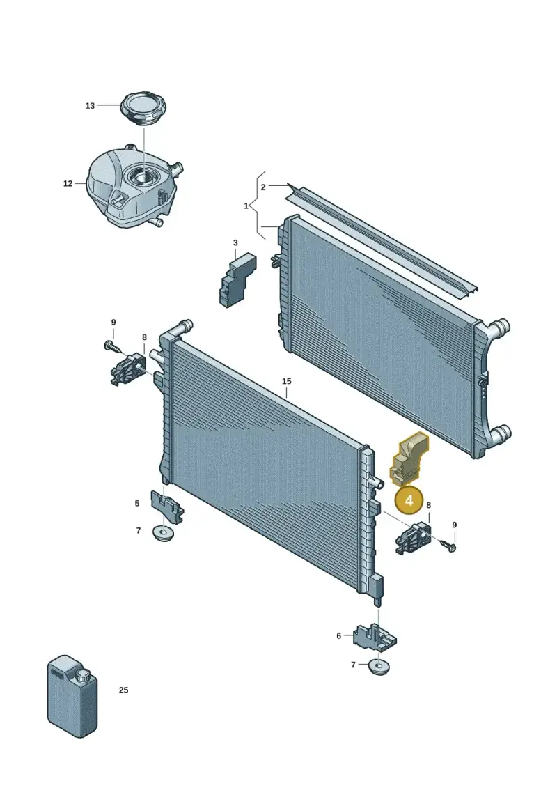 5WA121331F — Volkswagen Caddy Maxi Kombi (2020-2024) diagram 2ka122500, position 4