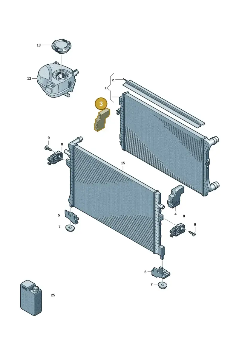 5WA121332F — Volkswagen Caddy Maxi Kombi (2020-2024) diagram 2ka122500, position 3