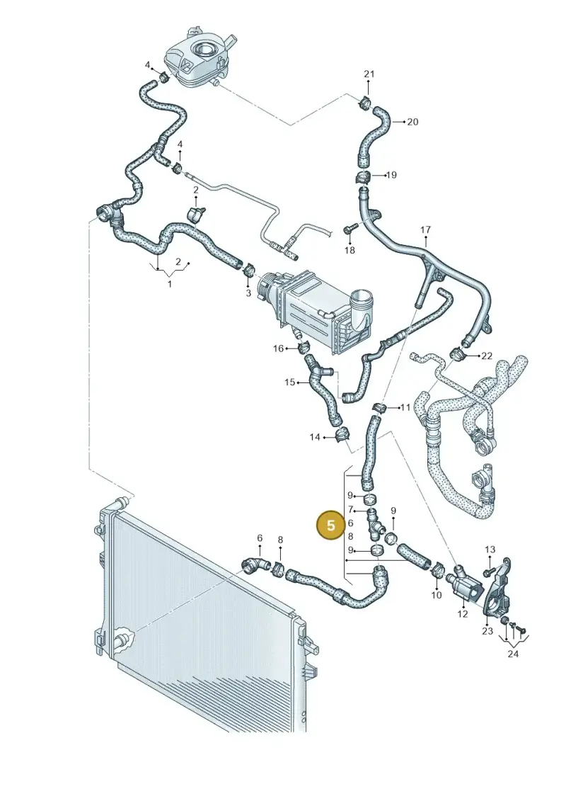 5WA122051S — Volkswagen Caddy Maxi Kombi (2020-2024) diagram 869121302, position 5