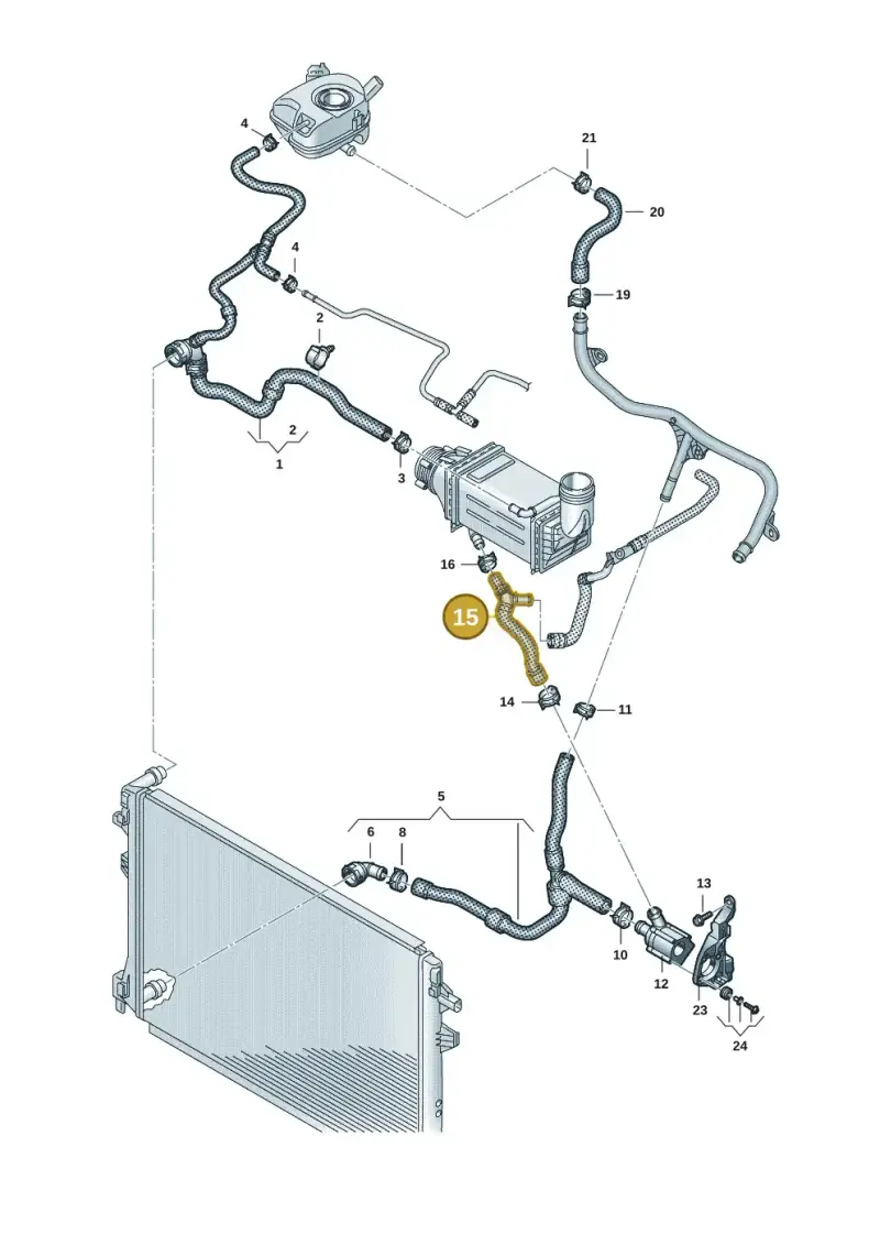 5WA122063C — Volkswagen Passat estate (2023-) diagram 2f0121301, position 15