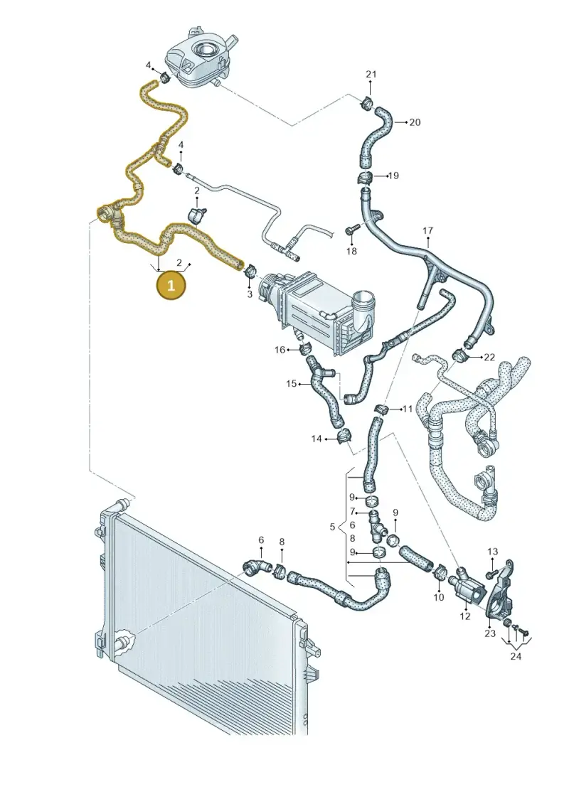 5WA122101AH — Volkswagen Caddy Maxi Kombi (2020-2024) diagram 869121302, position 1