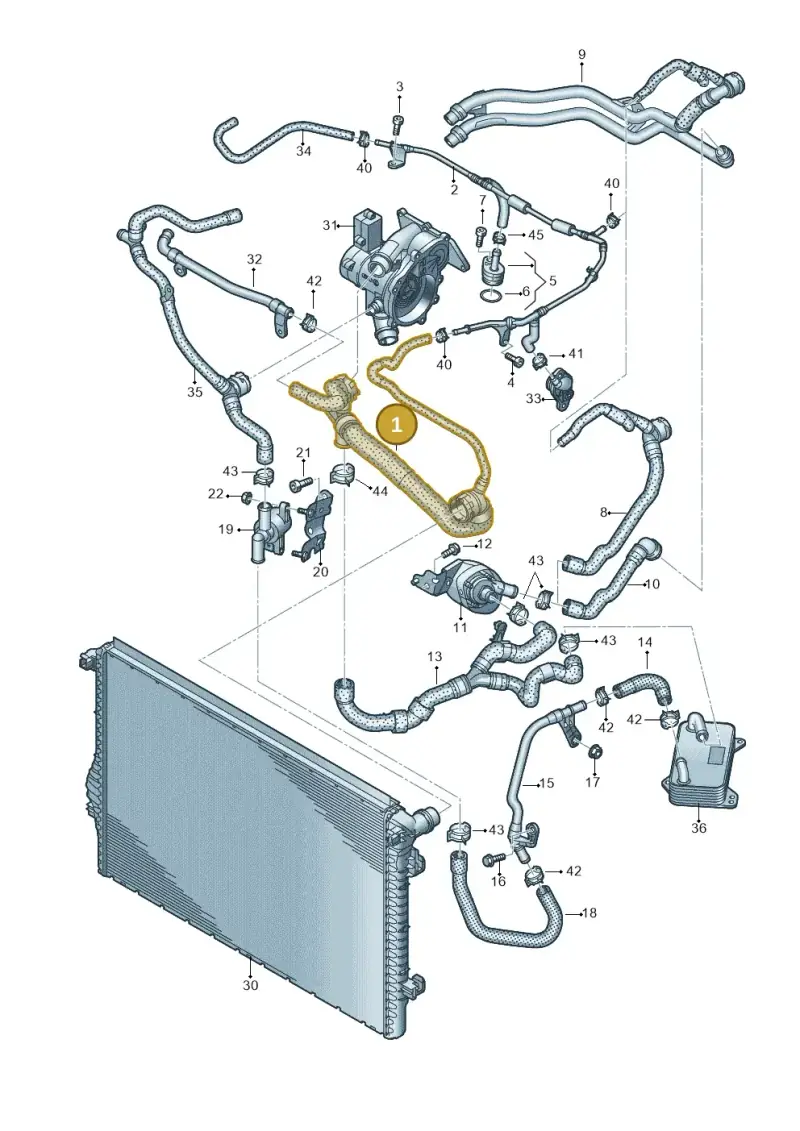 5WA122101AM — Volkswagen Golf 2.0 BlueMotion (2019-2024) diagram 596121057, position 1