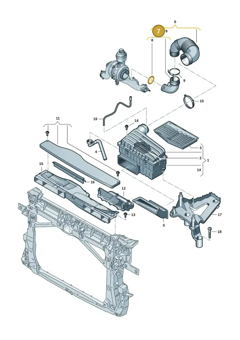 5WA129635 — Volkswagen Multivan (2021-) diagram 7t0129070, position 7