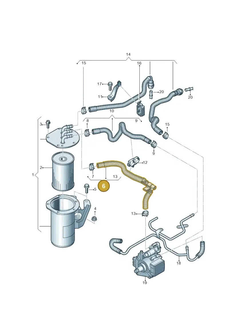 5WA130307F — Volkswagen Caddy Maxi Kombi (2020-2024) diagram 7t0127005, position 6