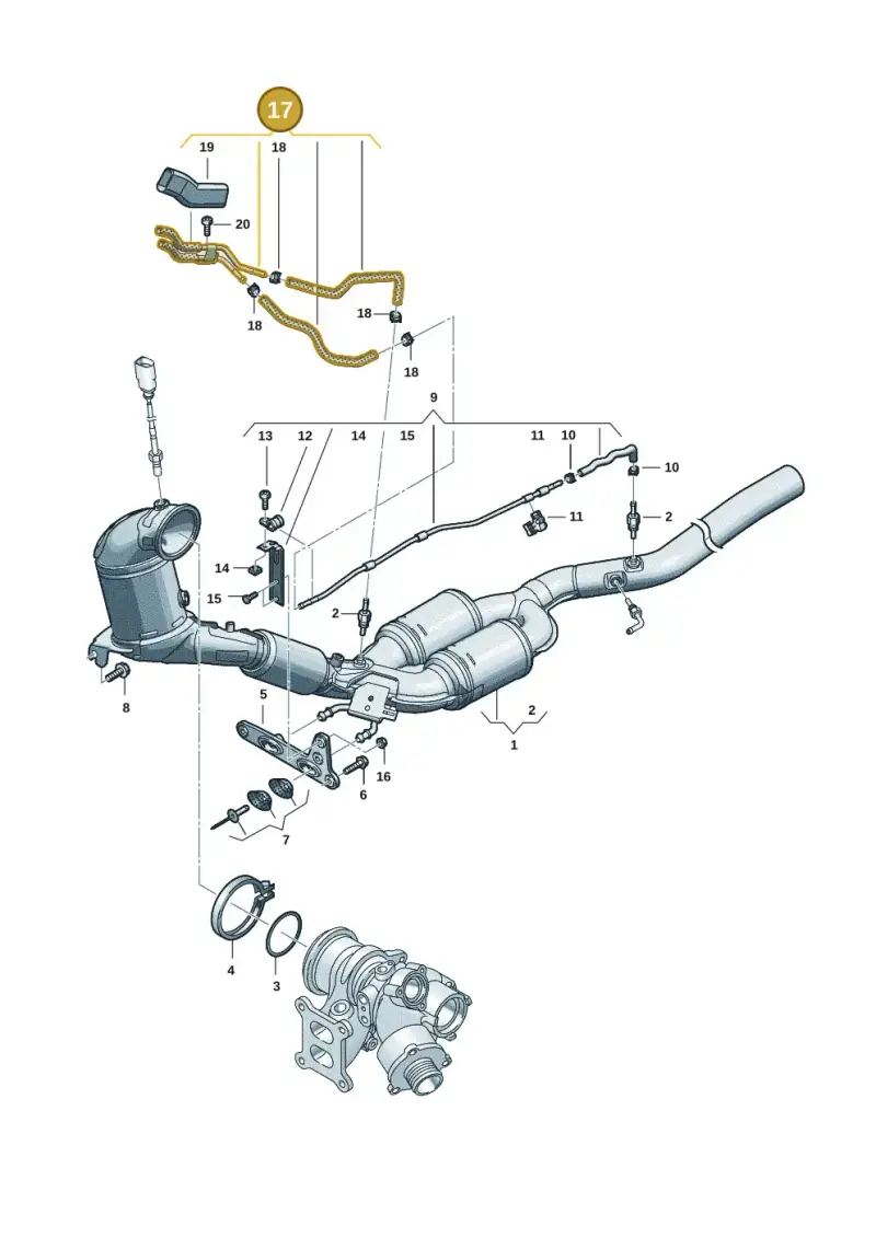 5WA131553B — Volkswagen Tiguan 2.0 (2023-) diagram 5h0253050, position 17