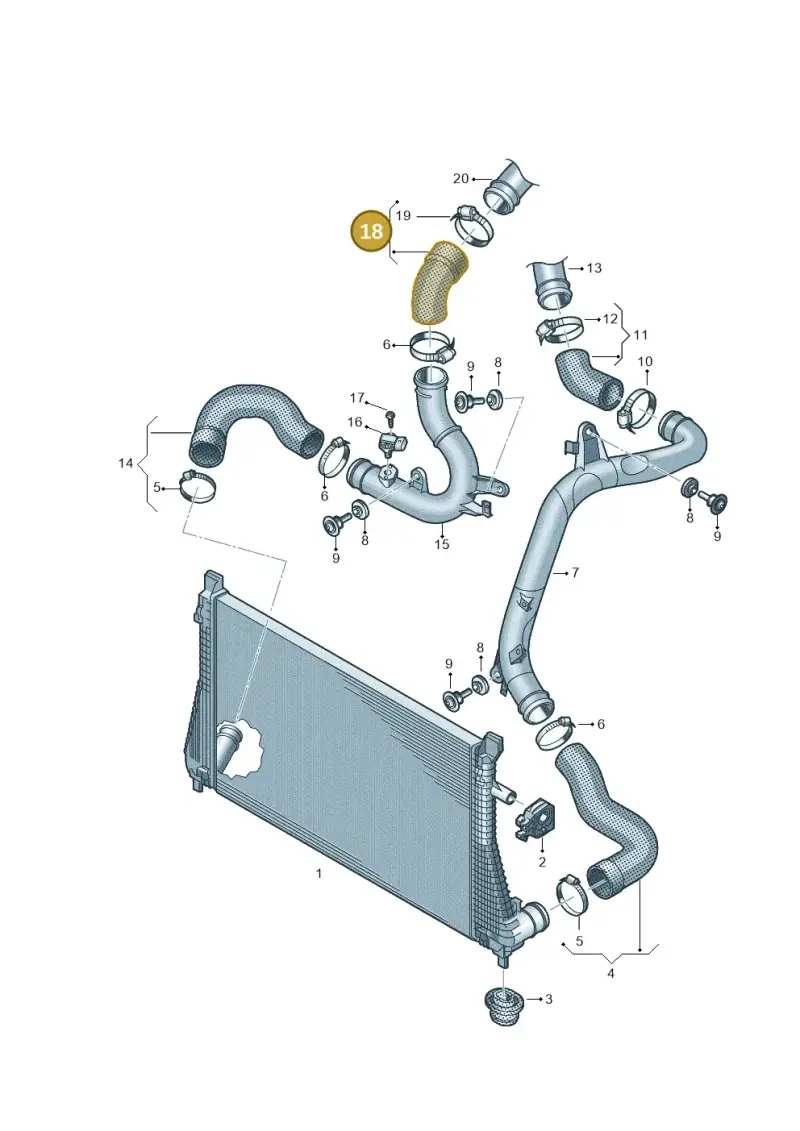 5WA145838 — Volkswagen Passat estate (2023-) diagram 746145780, position 18