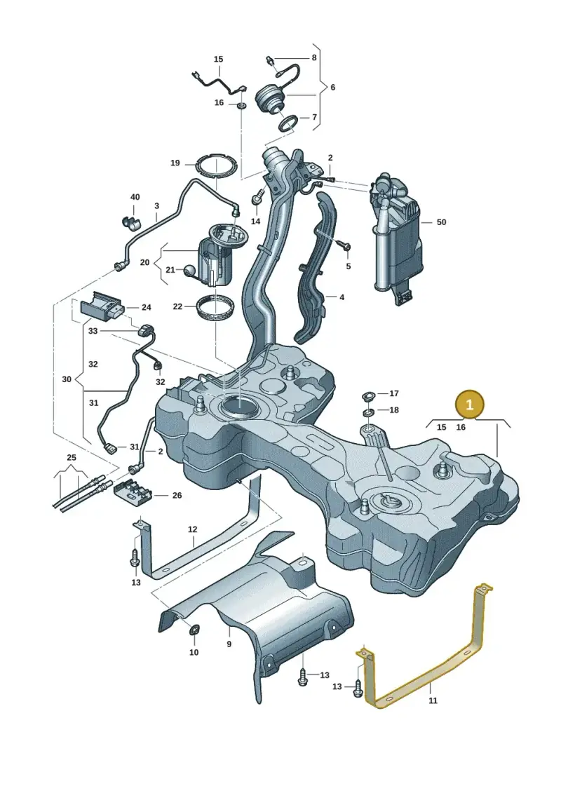 5WA201055L — Volkswagen Golf 2.0 BlueMotion (2019-2024) diagram 5h0201048, position 1