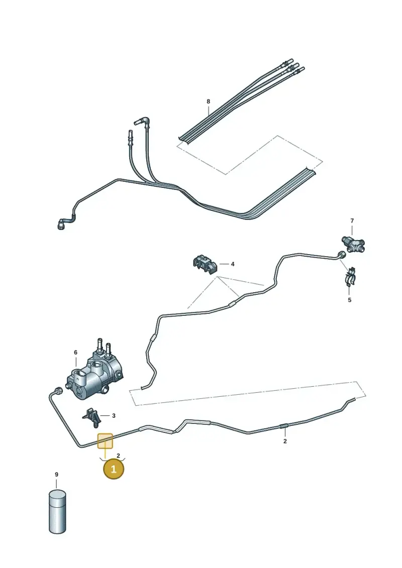 5WA201234D — Volkswagen Golf 2.0 BlueMotion (2019-2024) diagram 5h0201000, position 1