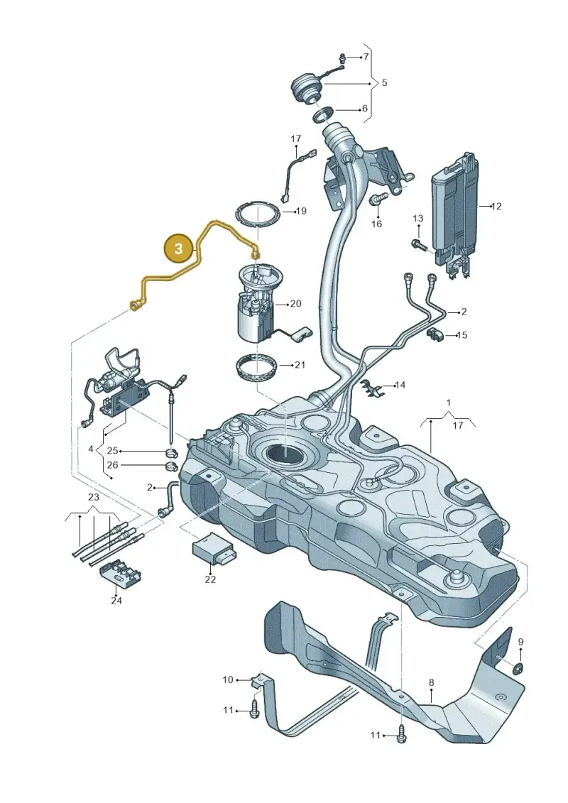 5WA201293G — Volkswagen T-Roc BlueMotion (2017-2024) diagram 813201042, position 3