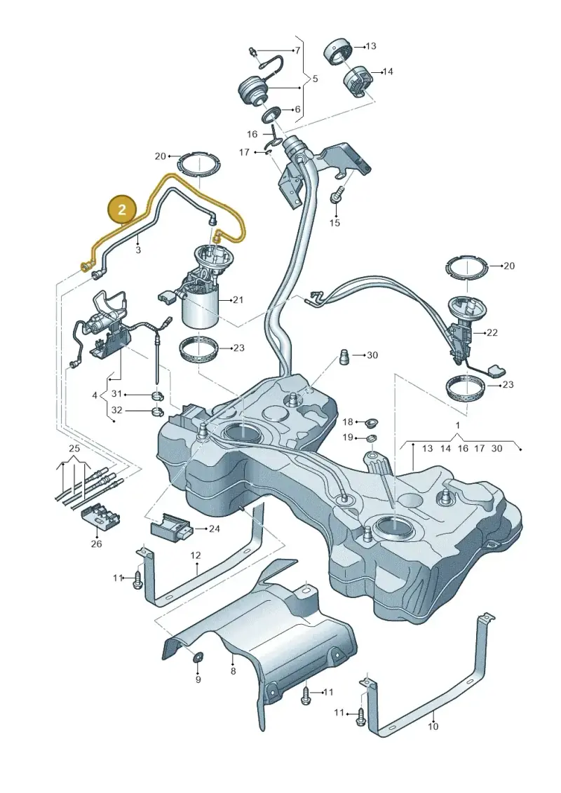 5WA201294D — Volkswagen T-Roc BlueMotion (2017-2024) diagram 813201650, position 2