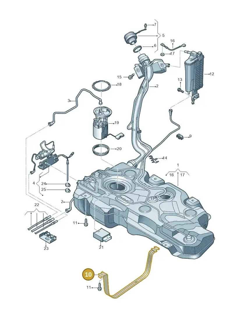 5WA201656 — Volkswagen Golf 2.0 BlueMotion (2019-2024) diagram 827201032, position 10