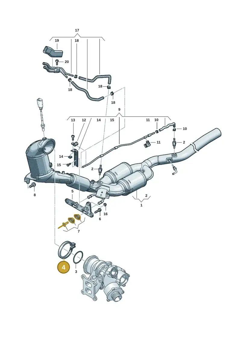 5WA253725A — Volkswagen Tiguan 2.0 (2023-) diagram 5h0253050, position 4