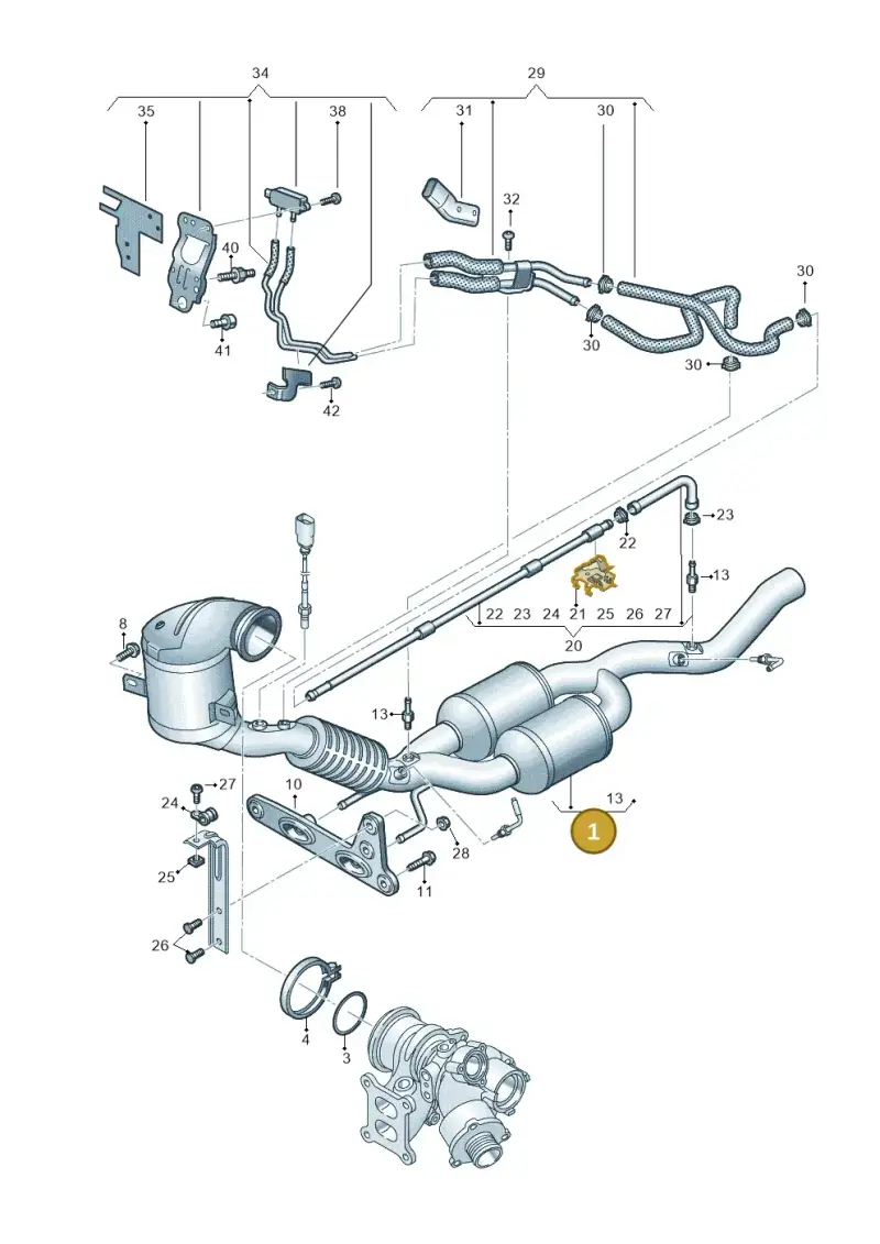 5WA254500TX — Volkswagen Golf 2.0 BlueMotion (2019-2024) diagram 793253032, position 1