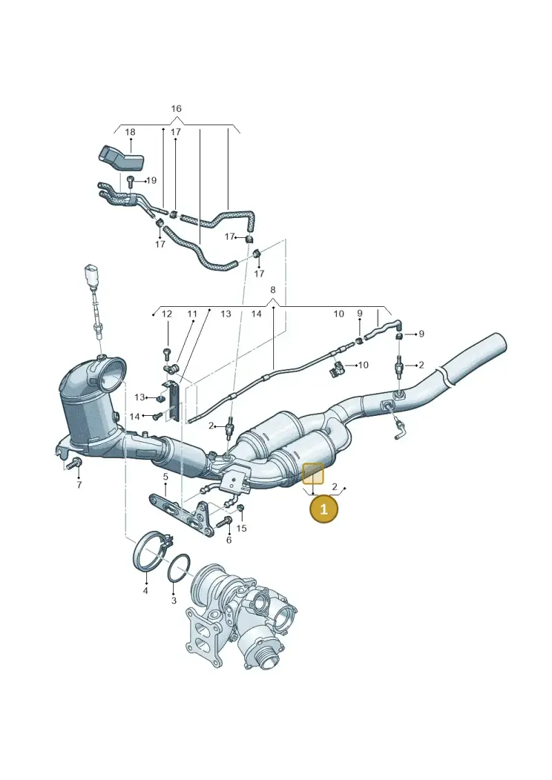 5WA254500TX — Volkswagen Passat estate (2023-) diagram 3j0253222, position 1