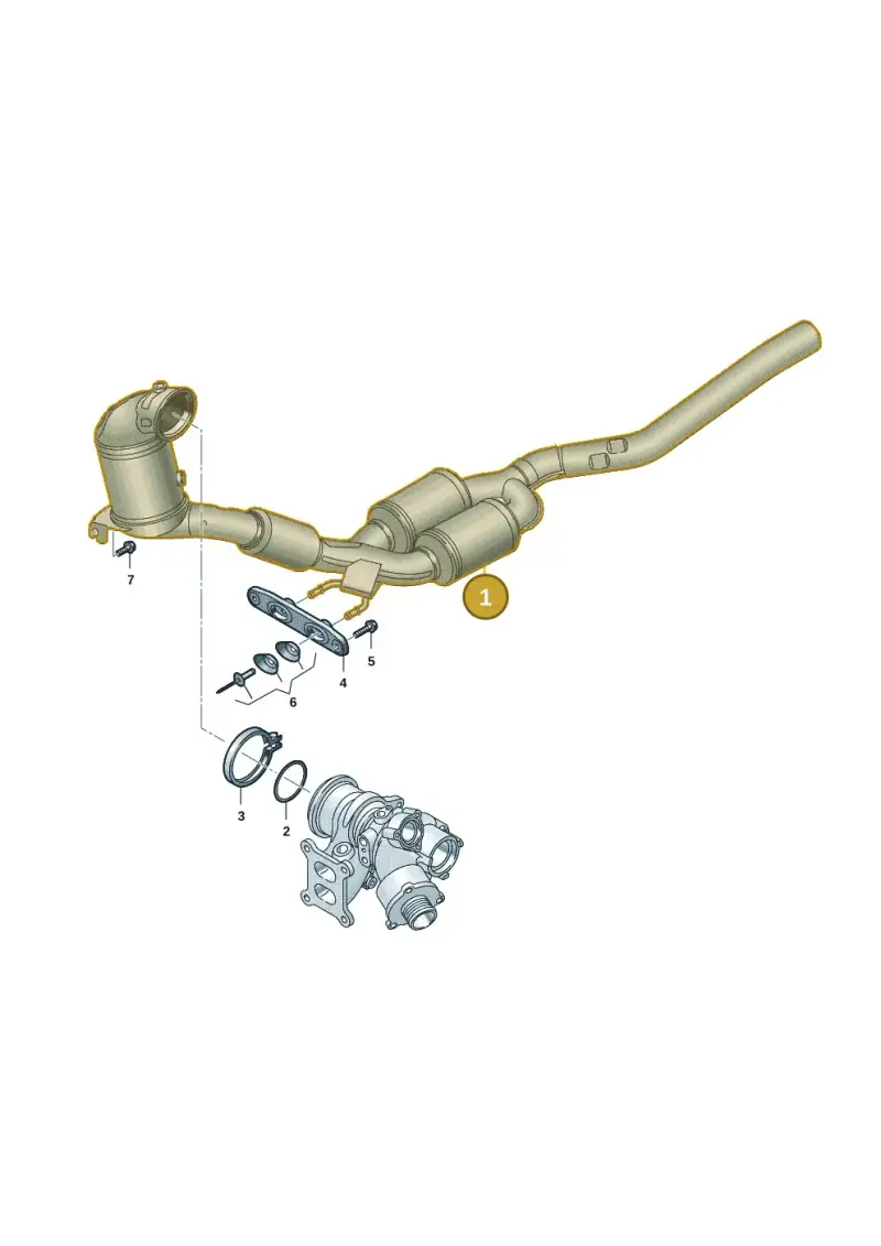 5WA254501CX — Volkswagen Golf 2.0 BlueMotion (2019-2024) diagram 5h0253048, position 1
