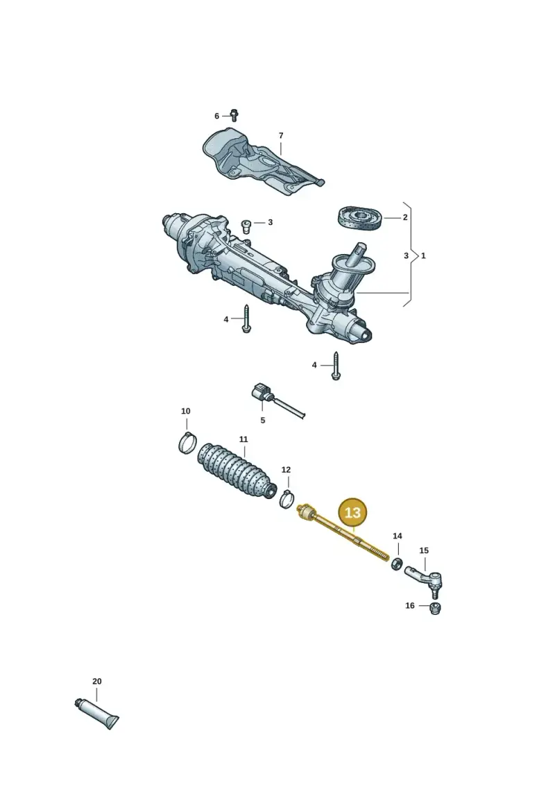 5WA423810D — Volkswagen Caddy Maxi Kombi (2020-2024) diagram 2ka423150, position 13