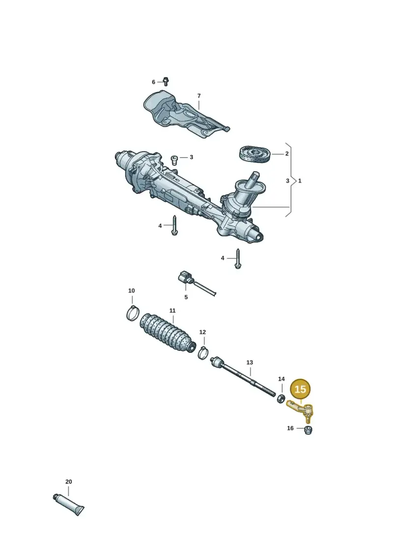 5WA423812E — Volkswagen Caddy Maxi Kombi (2020-2024) diagram 2ka423150, position 15