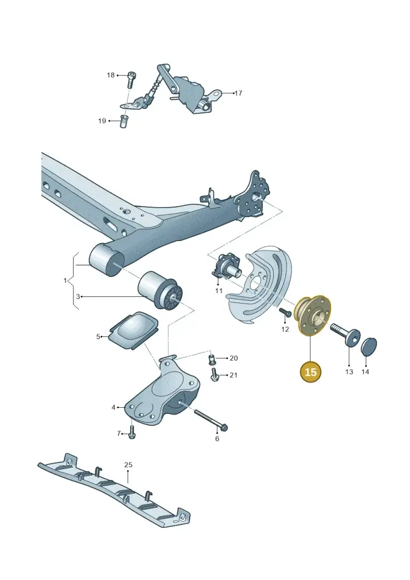5WA501611 — Volkswagen Golf 2.0 BlueMotion (2019-2024) diagram 827500020, position 15