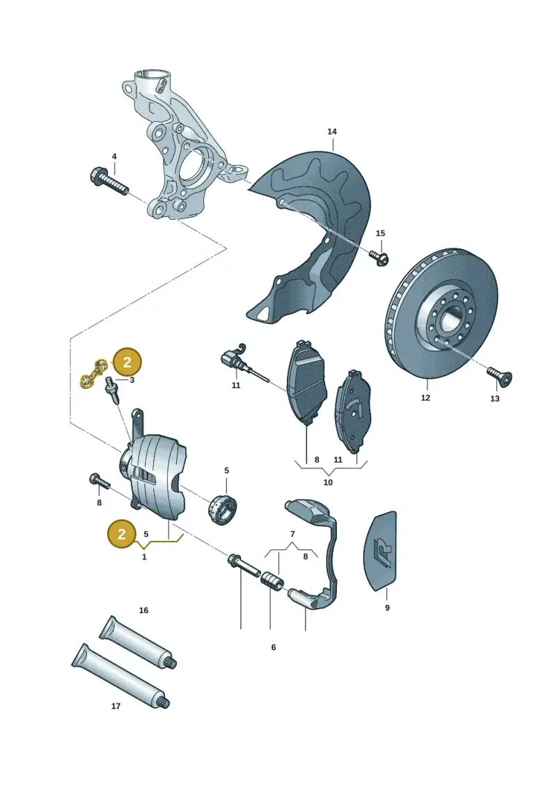 5WA611483A — Volkswagen Arteon (2017-2023) diagram 5h0615030, position 2