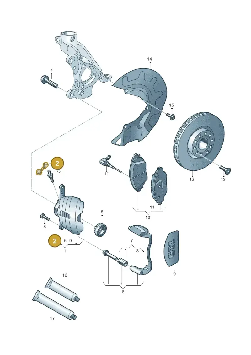 5WA611483A — Volkswagen Golf 2.0 BlueMotion (2019-2024) diagram 746615400, position 2