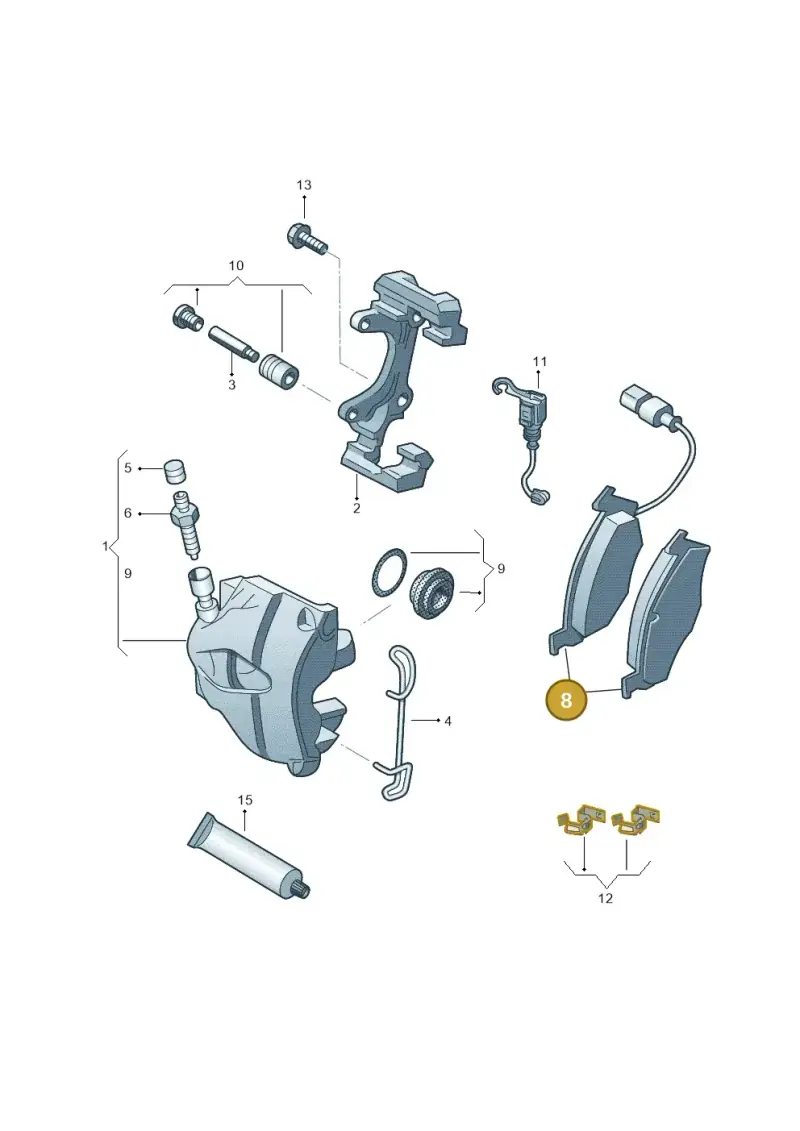 5WA698151AJ — Volkswagen Passat estate (2023-) diagram 3j0615265, position 8