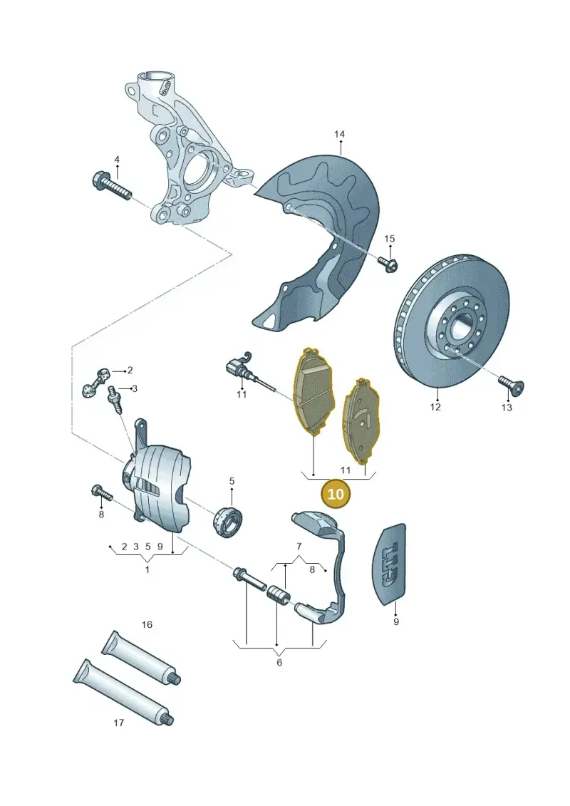 5WA698151M — Volkswagen Golf 2.0 BlueMotion (2019-2024) diagram 746615400, position 10