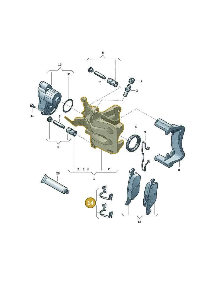 5WA698269C — Volkswagen Tiguan 2.0 (2023-) diagram 57x615670, position 14