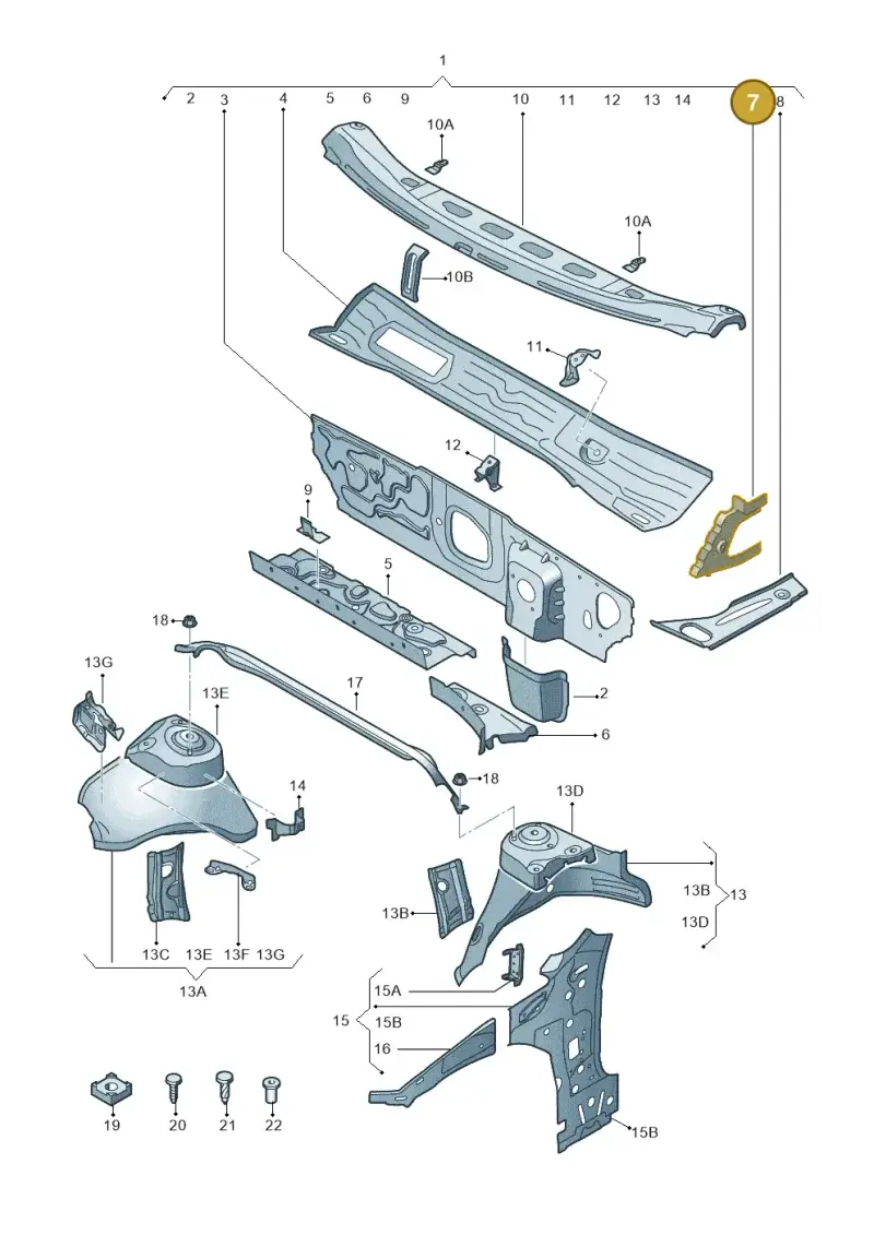 5WA803344 — Volkswagen Sagitar 1.2T (2018-) diagram 746805500, position 7