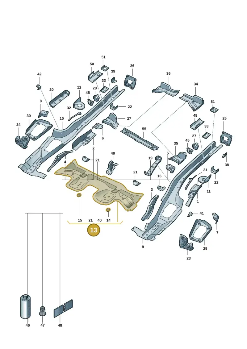 5WA803531A — Volkswagen Golf 2.0 BlueMotion (2019-2024) diagram 5h0803010, position 13