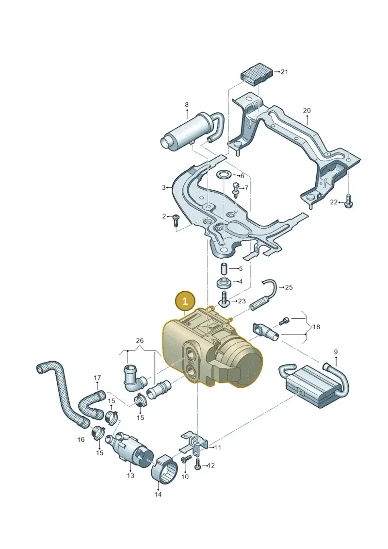 5WA815007C — Volkswagen Transport. multivan (2019-2024) diagram 861819700, position 1