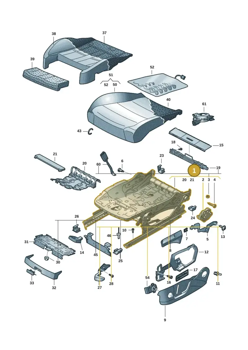 5WA881105D — Volkswagen Passat estate (2023-) diagram 3j0881000, position 1