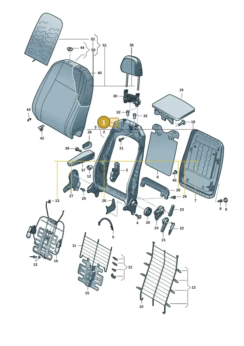 5WA881516D — Volkswagen Caddy Maxi Kombi (2020-2024) diagram 2ka881500, position 1
