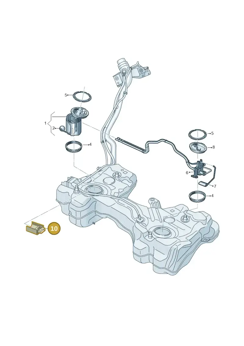 5WA906121 — Volkswagen Golf 2.0 BlueMotion (2019-2024) diagram 813919036, position 10