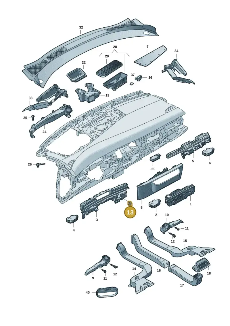 5WA907527A — Volkswagen ID.7 Limousine Pro (2023-) diagram 14b819300, position 13