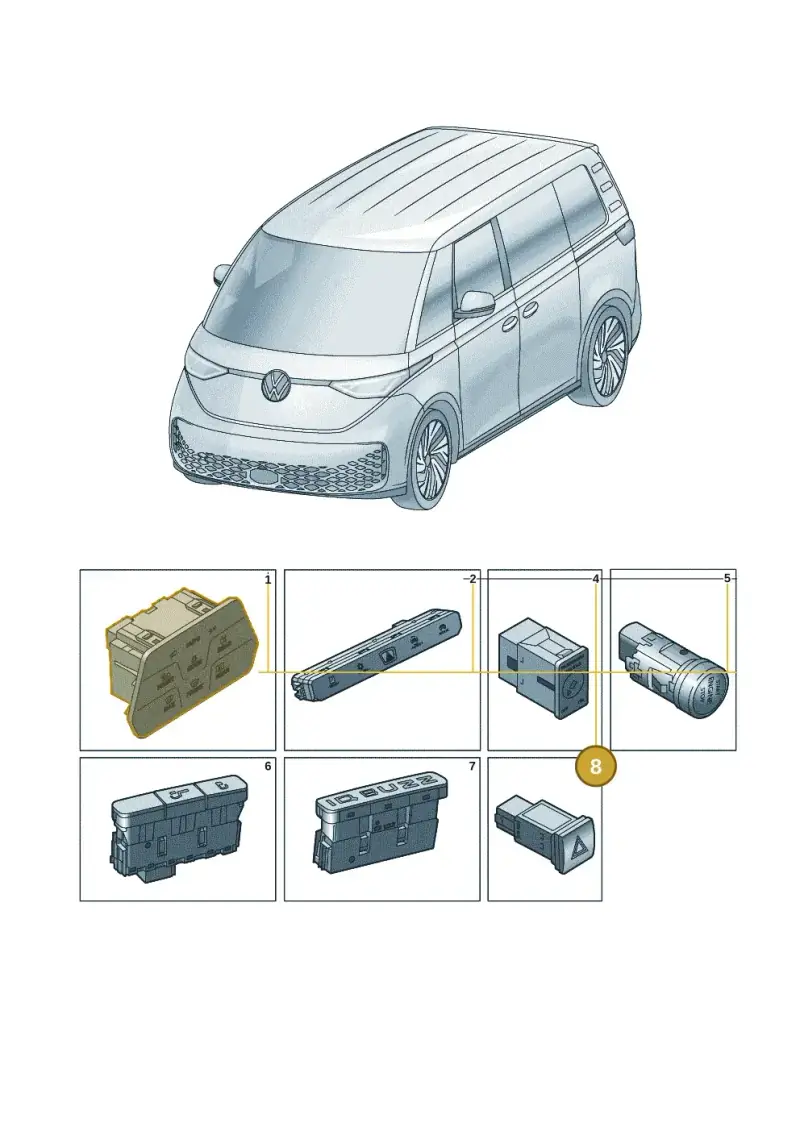 5WA907527A — Volkswagen ID.Buzz (2022-) diagram 15a941500, position 8